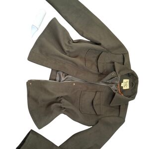 Maralyn & Me Military Style Cinch Waist Bomber Jacket Size L